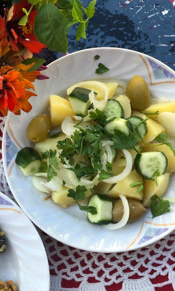 Gluten free Albanian Food Sallatë Me Patate
