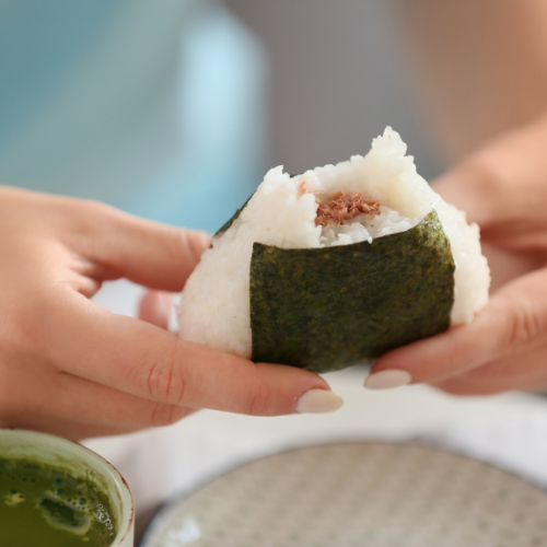 Gluten free onigiri Japanese food